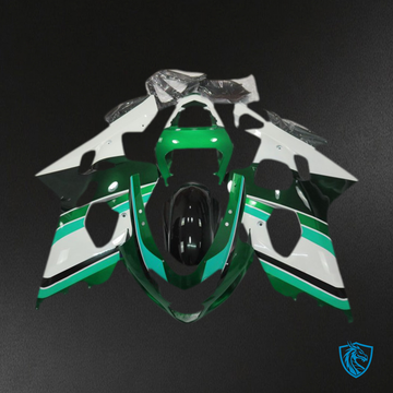 Suzuki GSXR 600-750 (2004-2005) Gloss Green & White - MERGEment Motorcycle Fairings Kit
