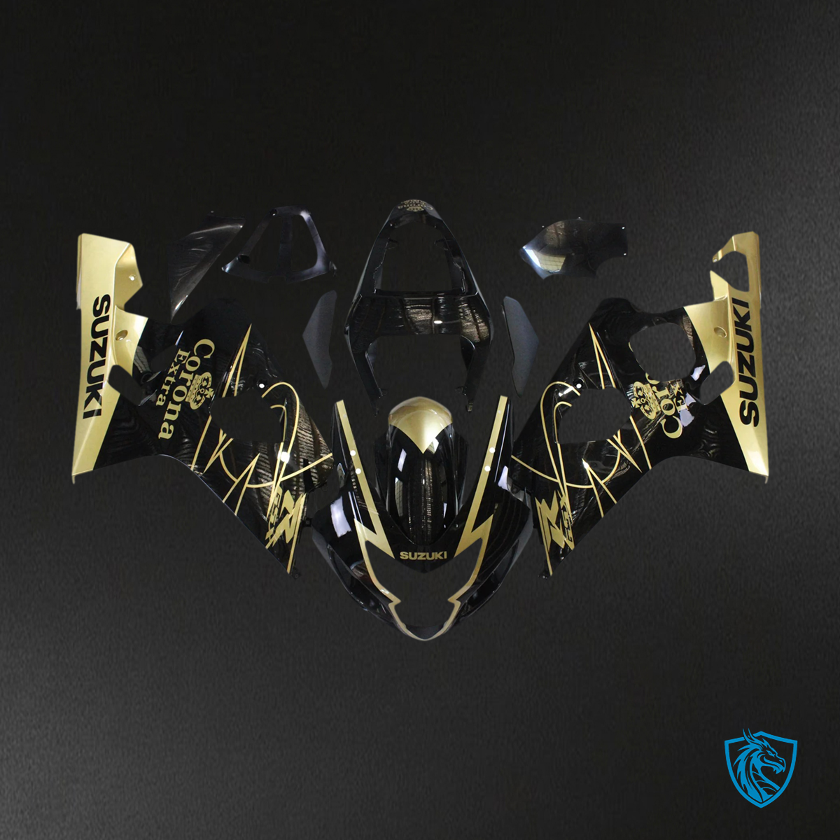 Suzuki GSXR 600-750 (2004-2005) Gold & Black - Fairing Kit