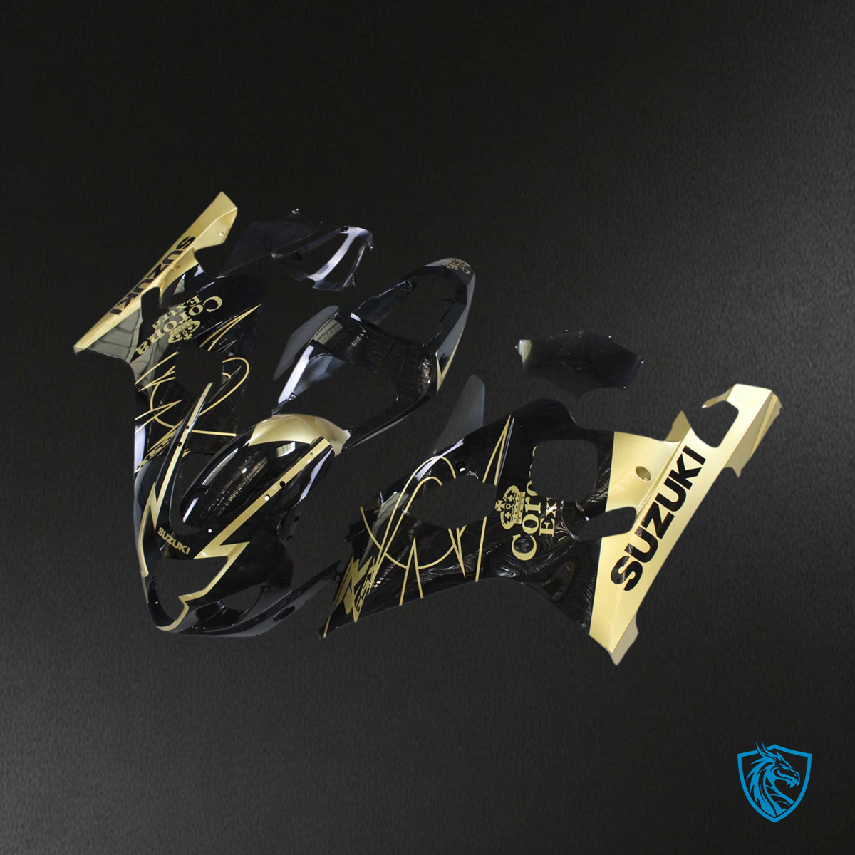 Suzuki GSXR 600-750 (2004-2005) Gold & Black - Fairing Kit