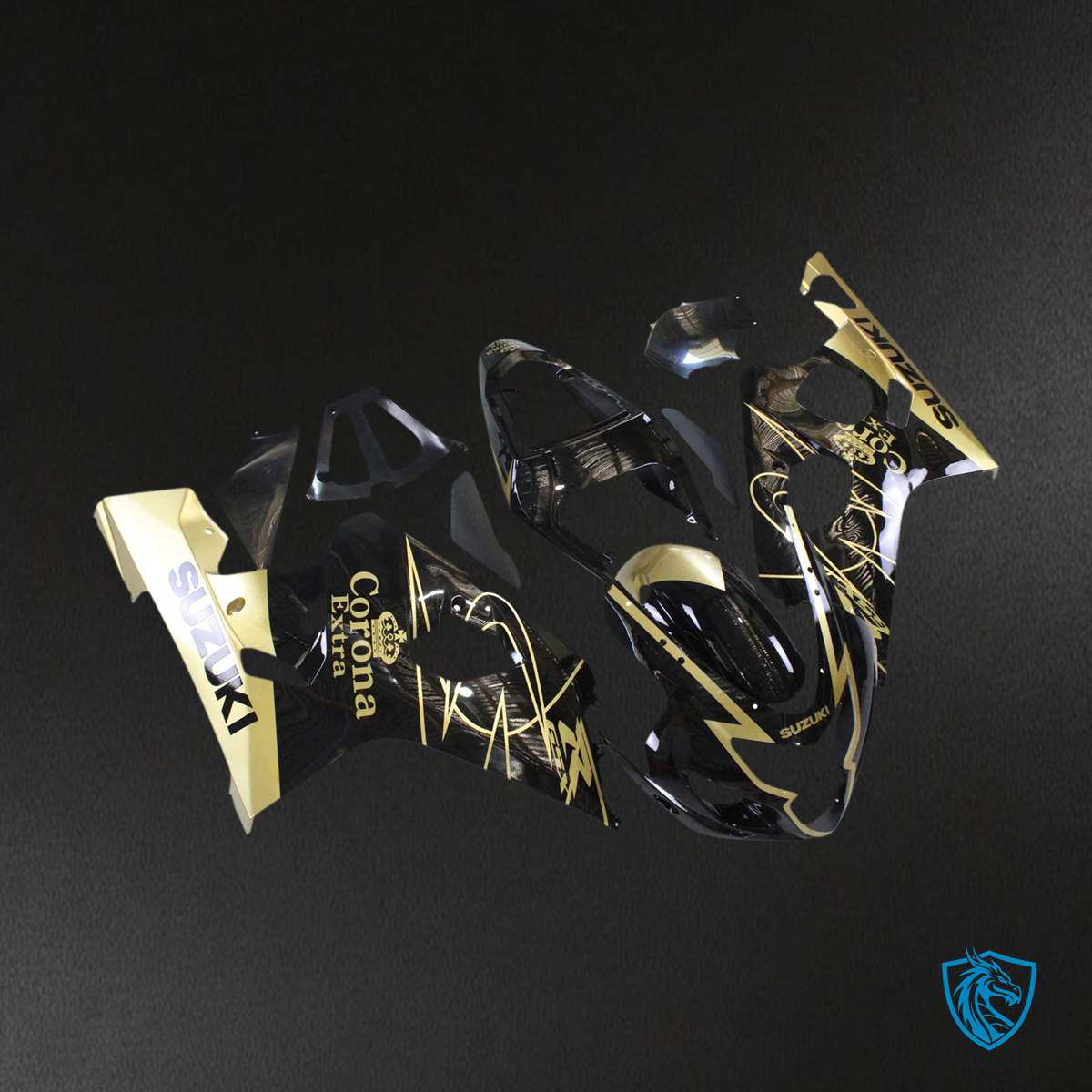 Suzuki GSXR 600-750 (2004-2005) Gold & Black - Fairing Kit
