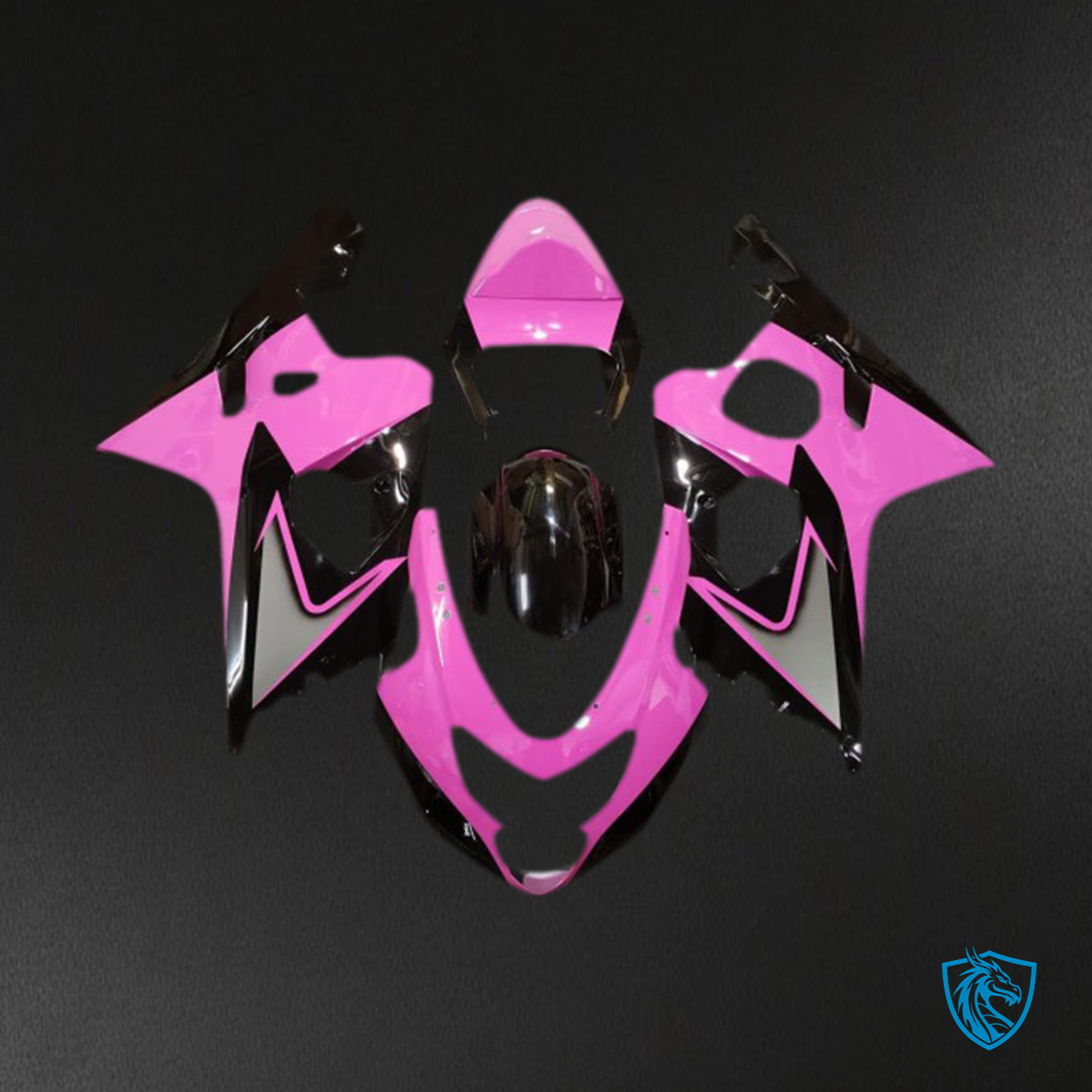 Suzuki GSXR 600-750 (2004-2005) Light Pink & Black - MERGEment Motorcycle Fairings Kit