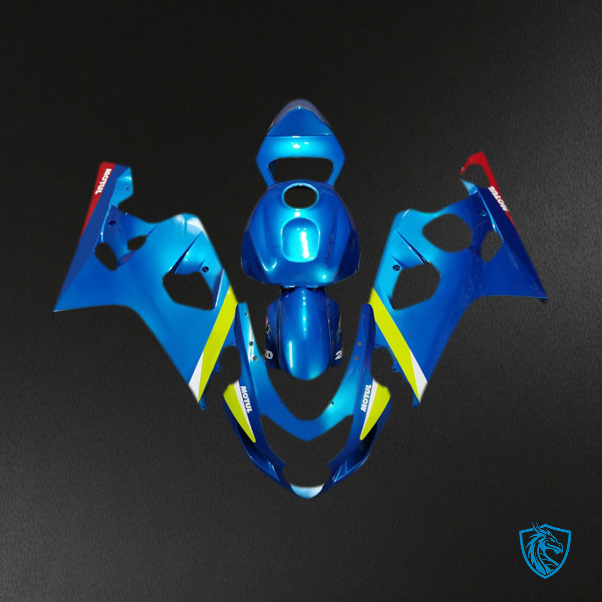Suzuki GSXR 600-750 (2004-2005) Pearl Blue & Yellow Motorcycle Fairings Kit | ABS Bodywork