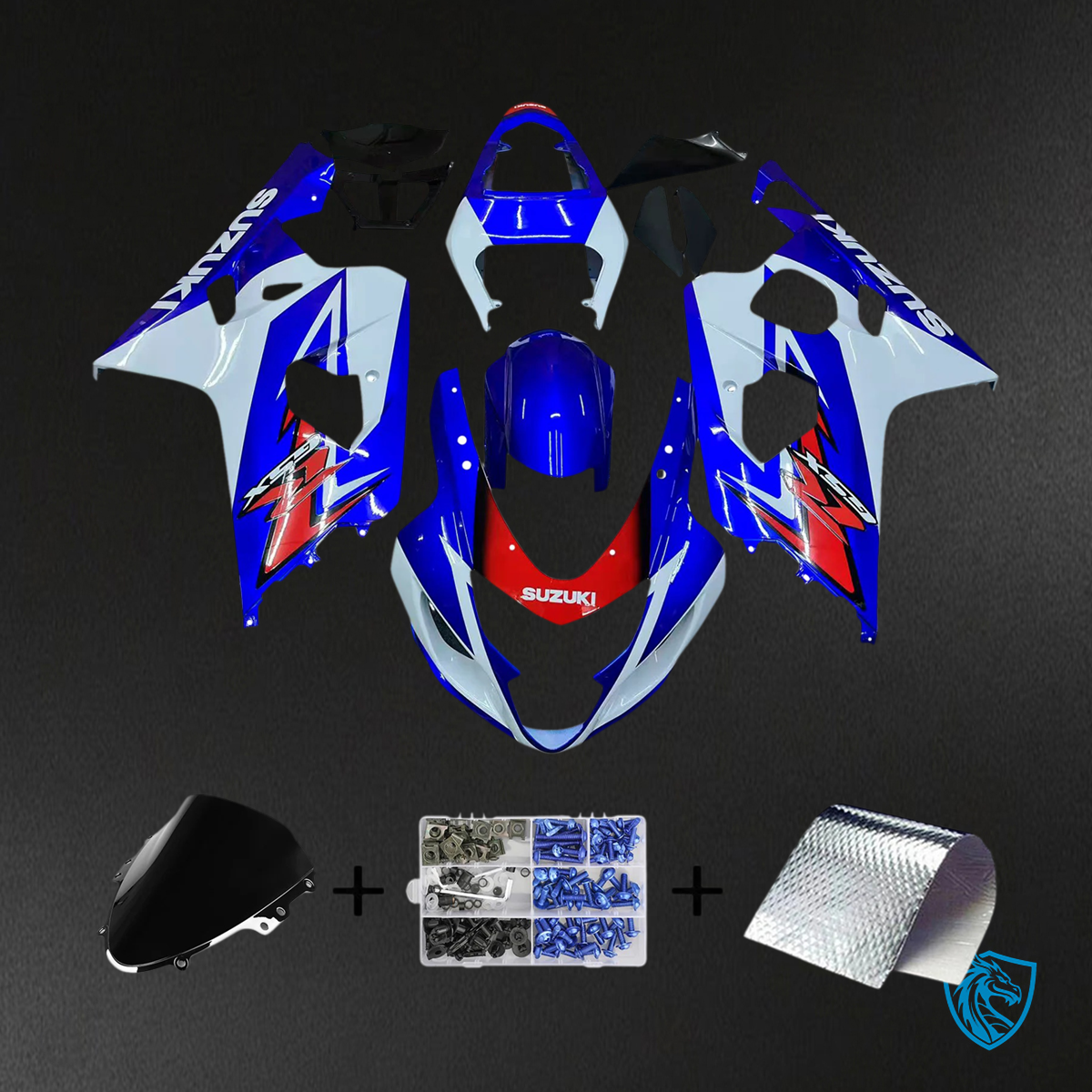Suzuki GSXR 600-750 (2004-2005) Red, White & Blue - Fairing Kit