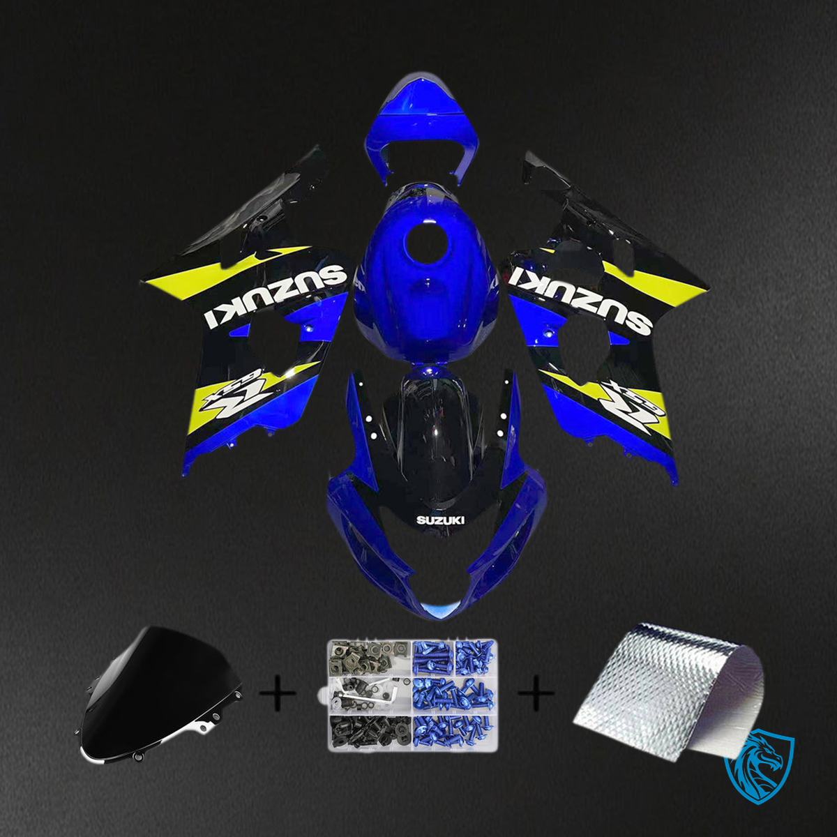 Suzuki GSXR 600-750 (2004-2005) Blue & Yellow - MERGEment Motorcycle Fairings Kit