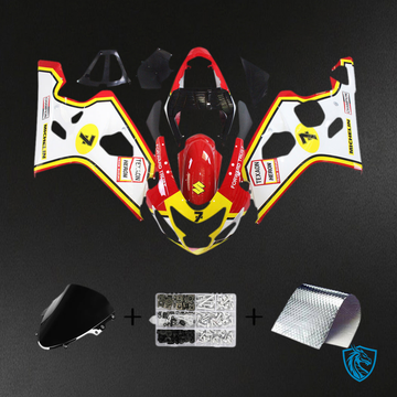 Suzuki GSXR 600-750 (2004-2005) Red & Yellow Fairing Kit - Aftermarket ABS Bodywork