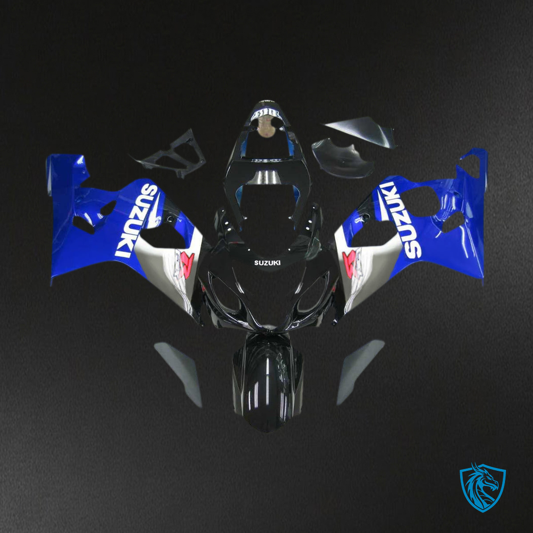 Suzuki GSXR 600-750 (2004-2005) Blue, Silver & Black - Fairing Kit | ABS Bodywork