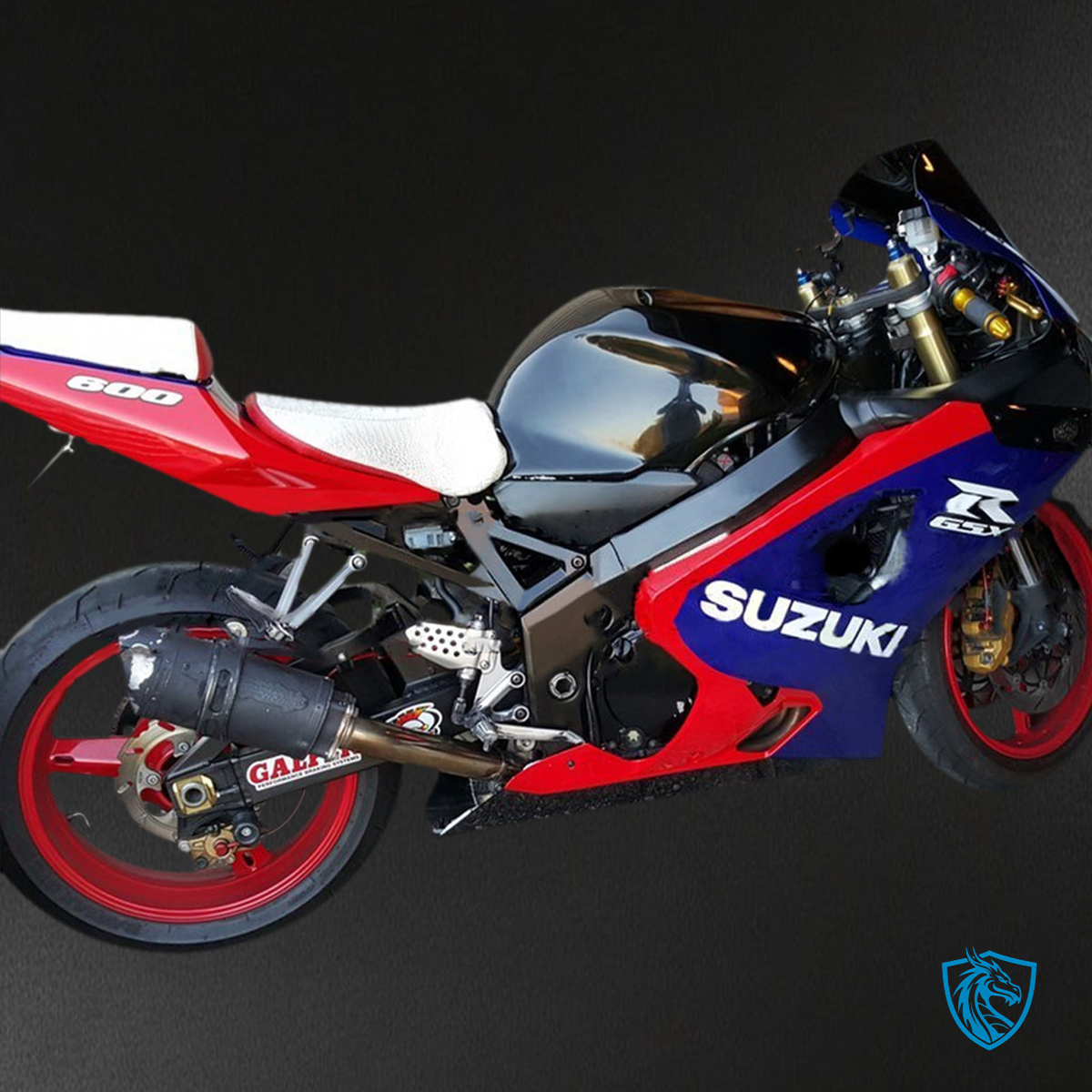 Suzuki GSXR 600-750 (2004-2005) Blue & Red Fairing Kit - Aftermarket ABS Bodywork