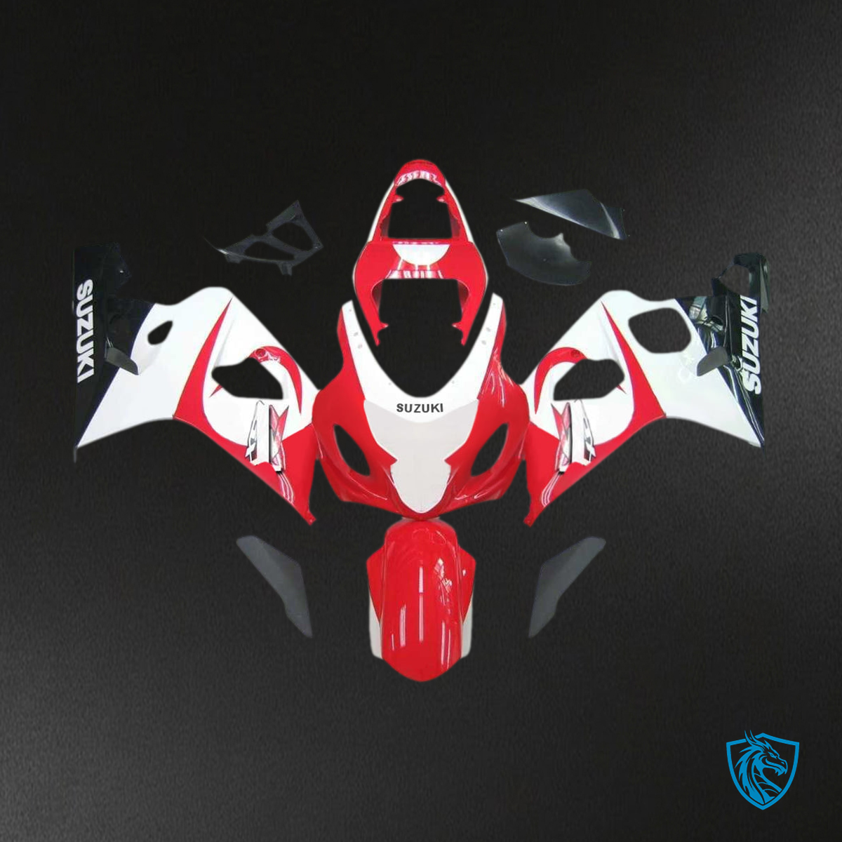 Suzuki GSXR 600-750 (2004-2005) Red & White - Fairing Kit | ABS Bodywork