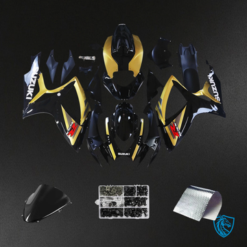 Suzuki GSXR 600-750 (2006-2007) Black & Gold - Fairing Kit