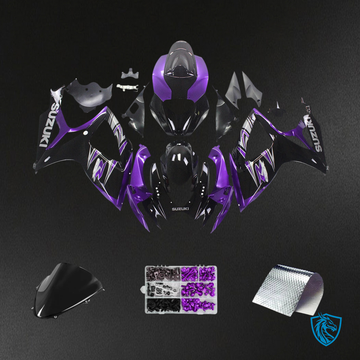 Suzuki GSXR 600-750 (2006-2007) Black & Purple - Fairing Kit