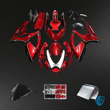 Suzuki GSXR 600-750 (2006-2007) Black and Red - Fairing Kit