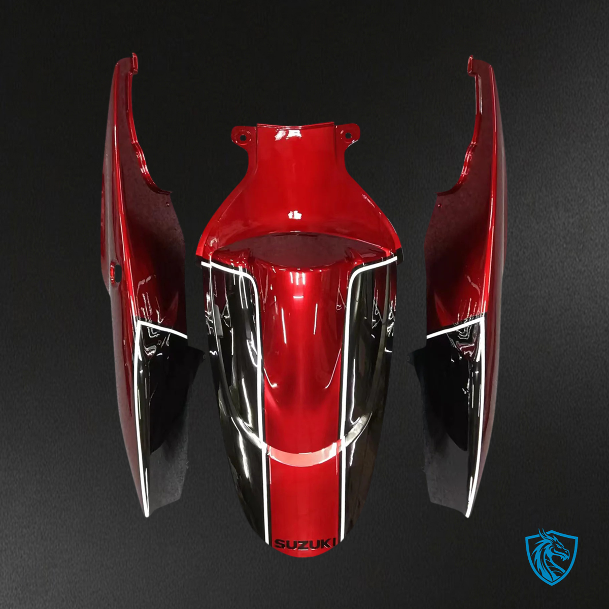 Suzuki GSXR 600-750 (2006-2007) Black and Red - Fairing Kit