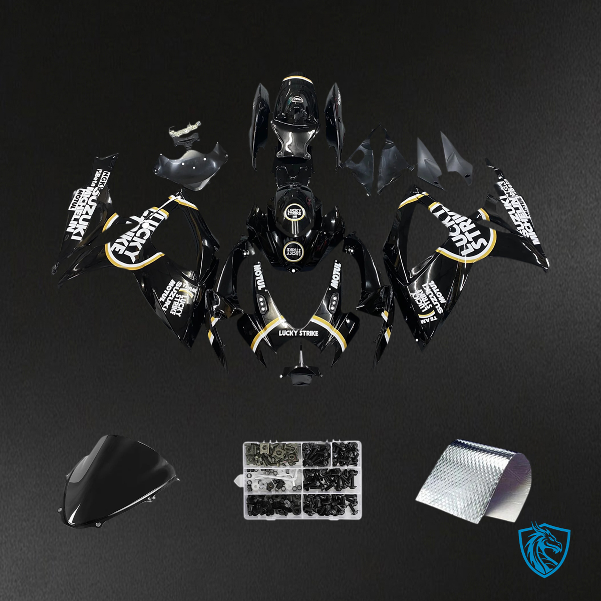 Suzuki GSXR 600-750 (2006-2007) Black with Accent - Fairing Kit