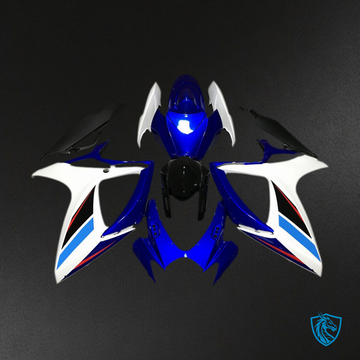 Suzuki GSXR 600-750 (2006-2007) Blue, White & Black - MERGEment Motorcycle Fairings Kit