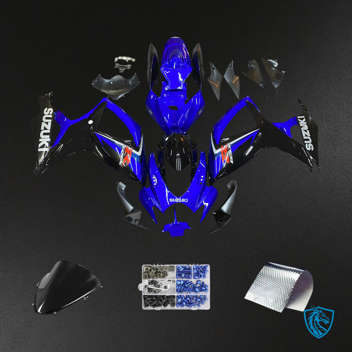 Suzuki GSXR 600-750 (2006-2007) Blue & Black Style 3 - Fairing Kit