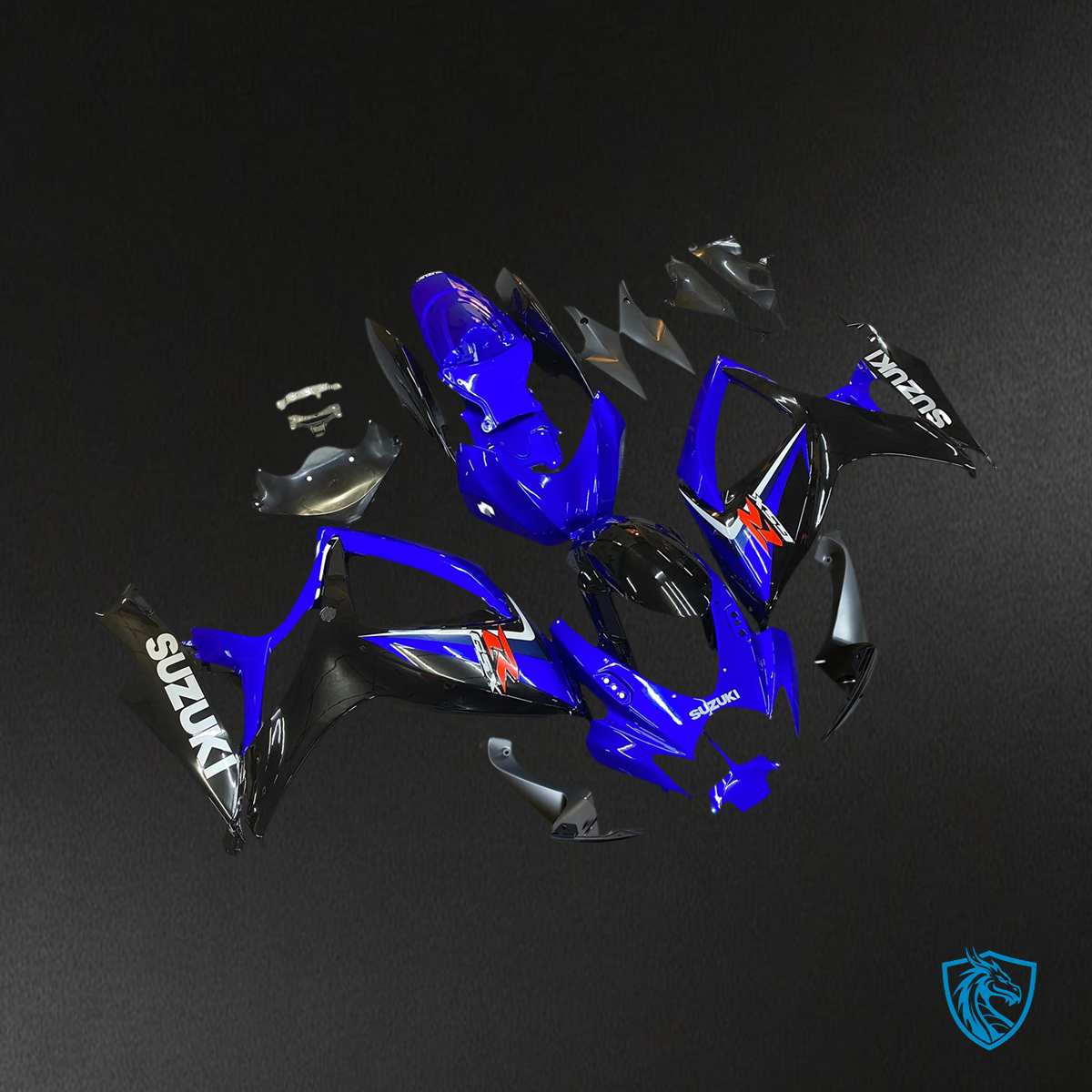 Suzuki GSXR 600-750 (2006-2007) Blue & Black Style 3 - Fairing Kit