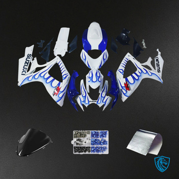 Suzuki GSXR 600-750 (2006-2007) Blue & White Bead - Fairing Kit