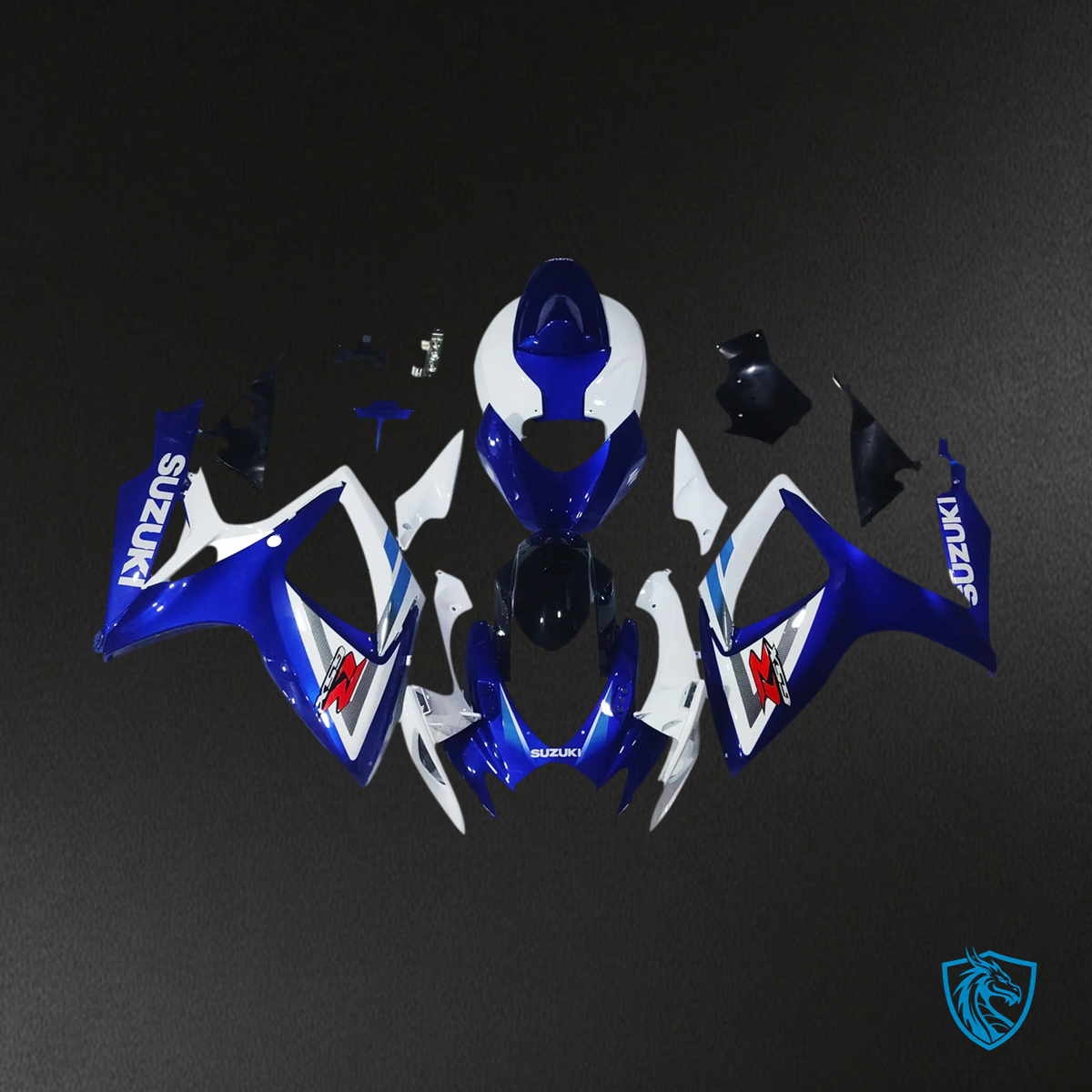 Suzuki GSXR 600-750 (2006-2007) Blue & White Style 4 - Fairing Kit