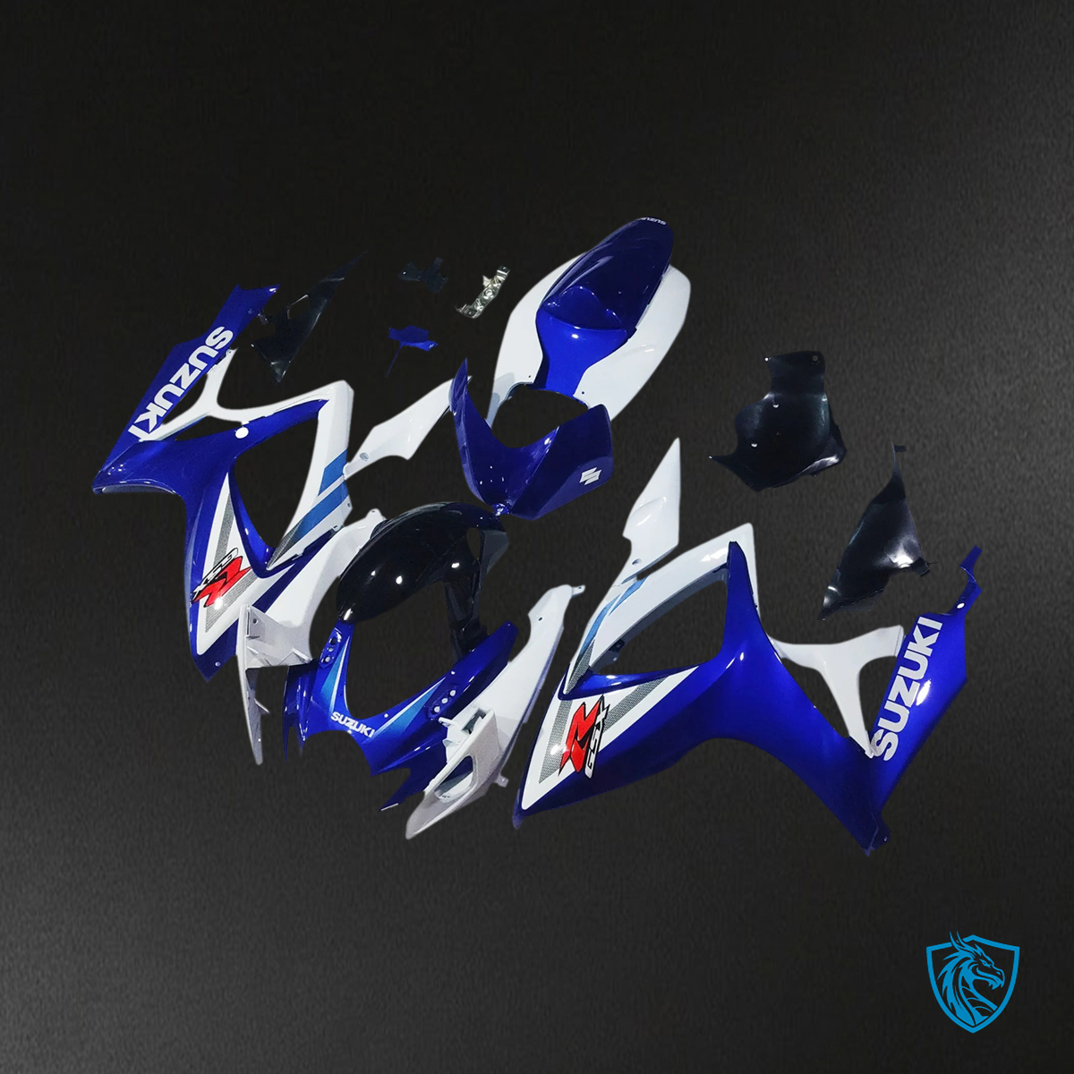 Suzuki GSXR 600-750 (2006-2007) Blue & White Style 4 - Fairing Kit