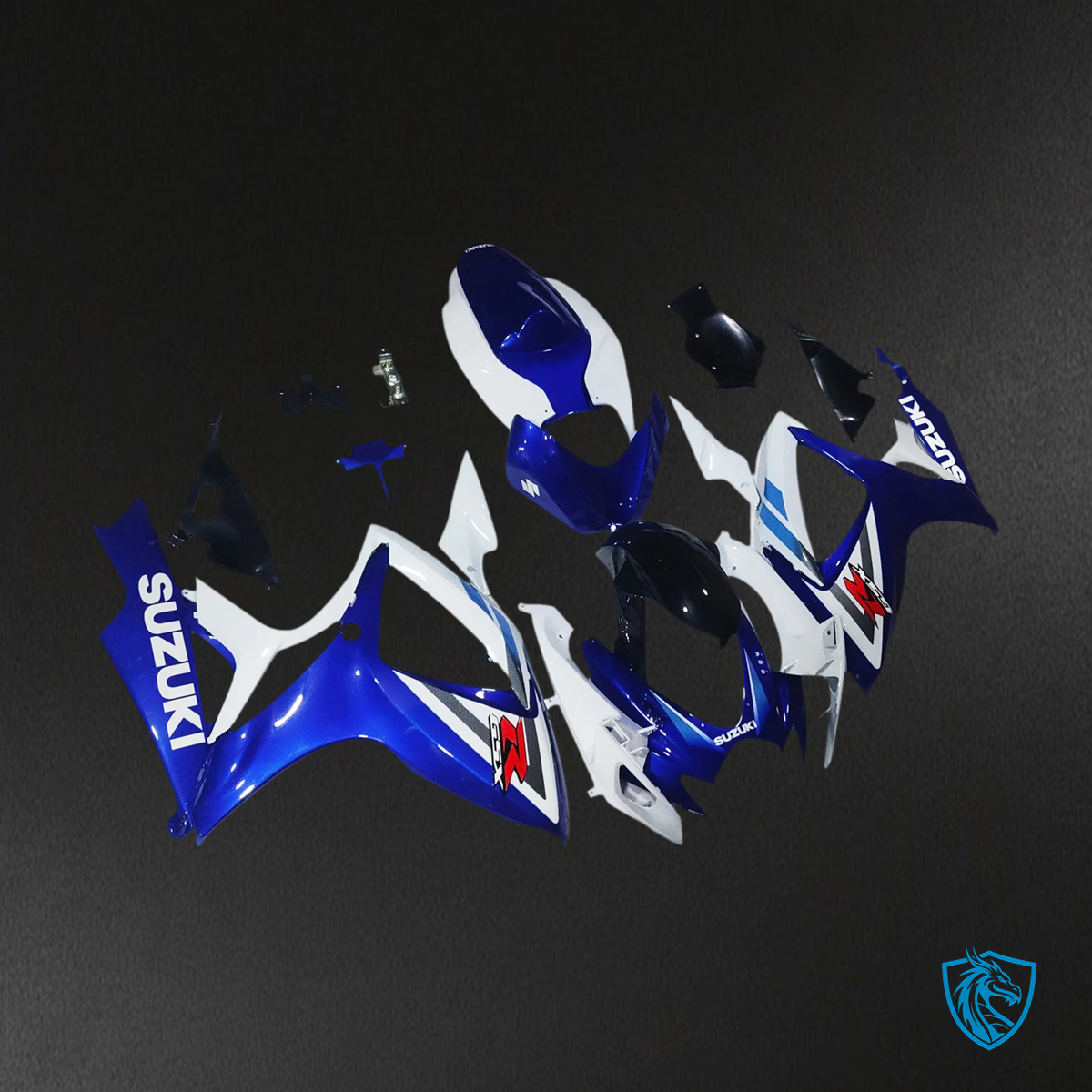Suzuki GSXR 600-750 (2006-2007) Blue & White Style 4 - Fairing Kit