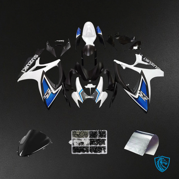Suzuki GSXR 600-750 (2006-2007) Blue & White Style 6 - Fairing Kit