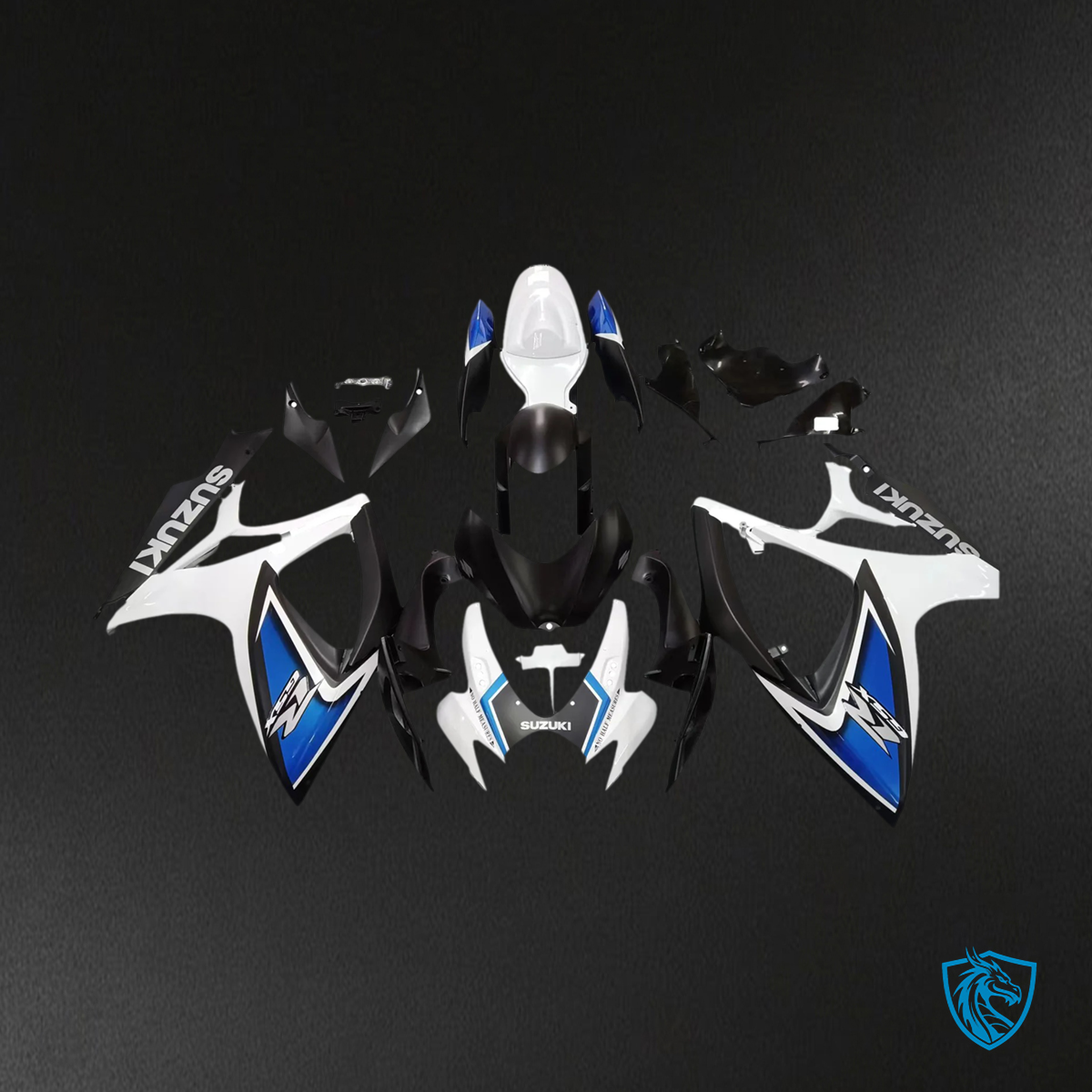 Suzuki GSXR 600-750 (2006-2007) Blue & White Style 6 - Fairing Kit