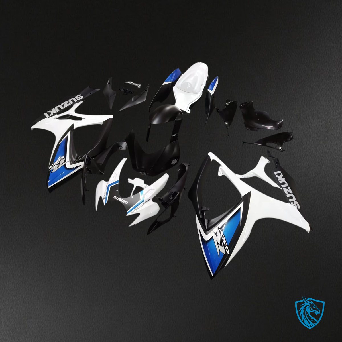 Suzuki GSXR 600-750 (2006-2007) Blue & White Style 6 - Fairing Kit