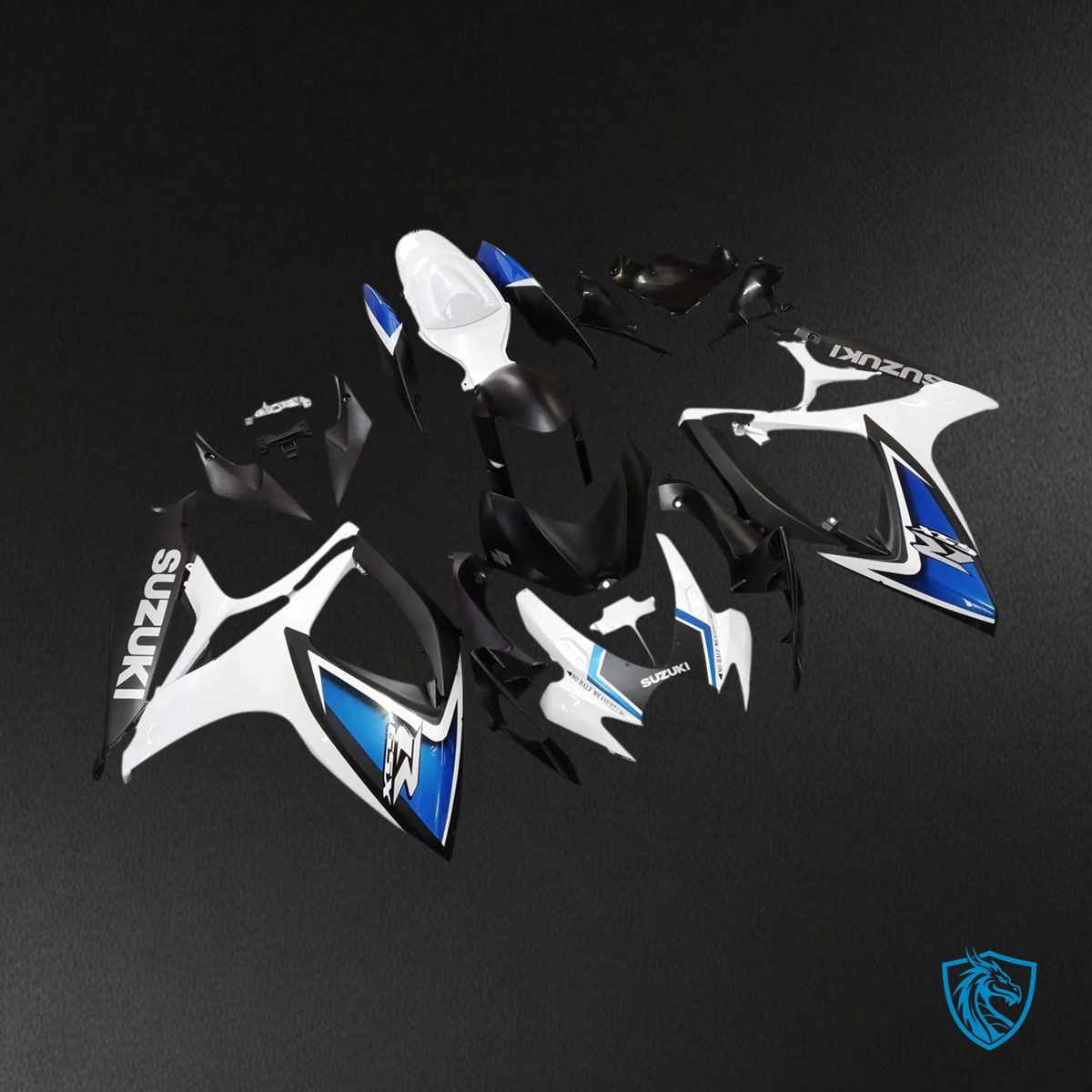 Suzuki GSXR 600-750 (2006-2007) Blue & White Style 6 - Fairing Kit