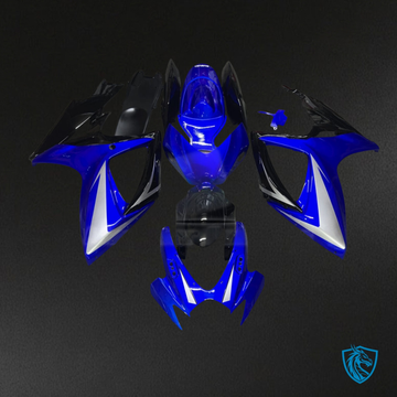 Suzuki GSXR 600-750 (2006-2007) Blue & Black Fairing Kit - Aftermarket ABS Bodywork
