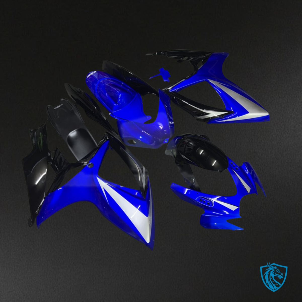 Suzuki GSXR 600-750 (2006-2007) Blue & Black Fairing Kit - Aftermarket ABS Bodywork