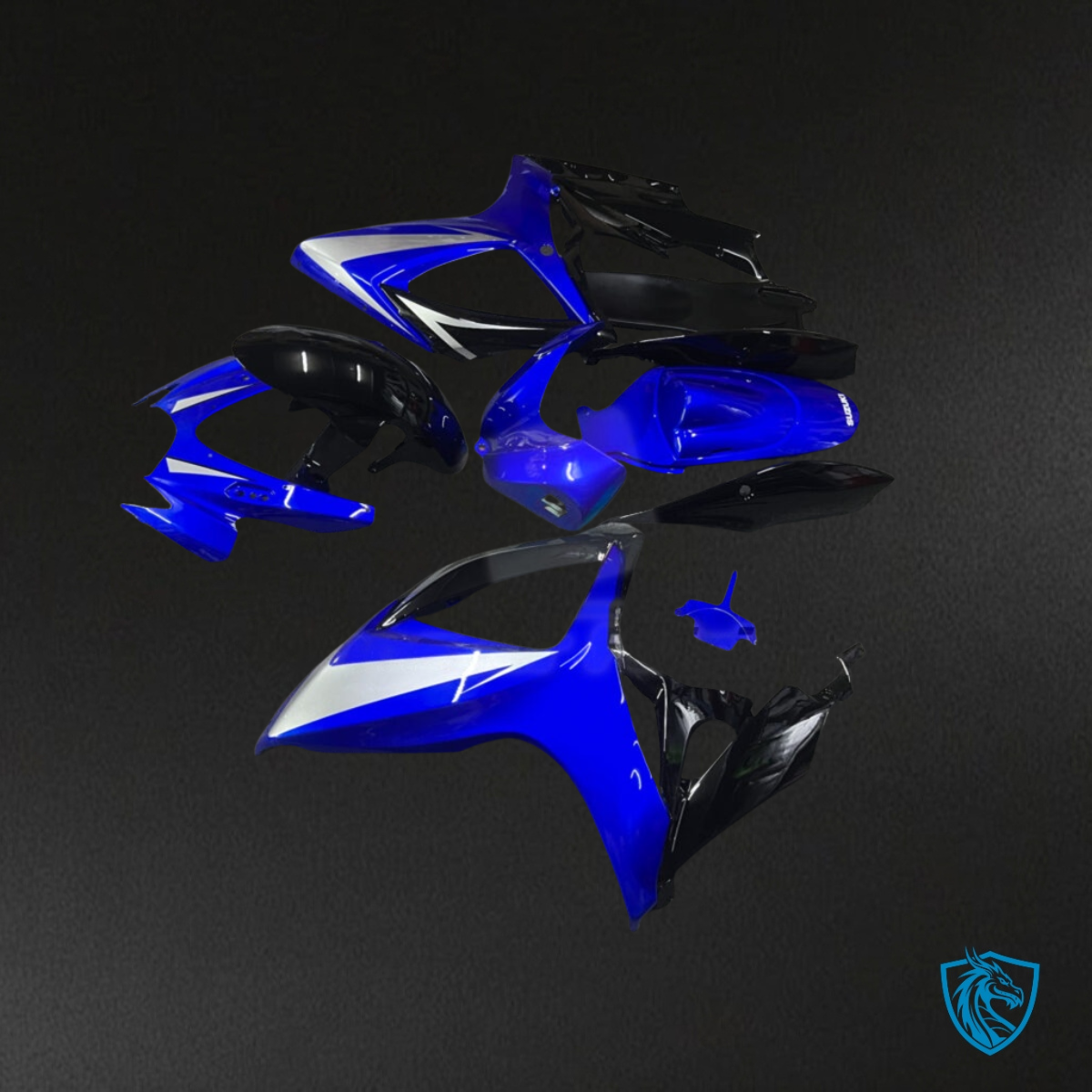 Suzuki GSXR 600-750 (2006-2007) Blue & Black Fairing Kit - Aftermarket ABS Bodywork