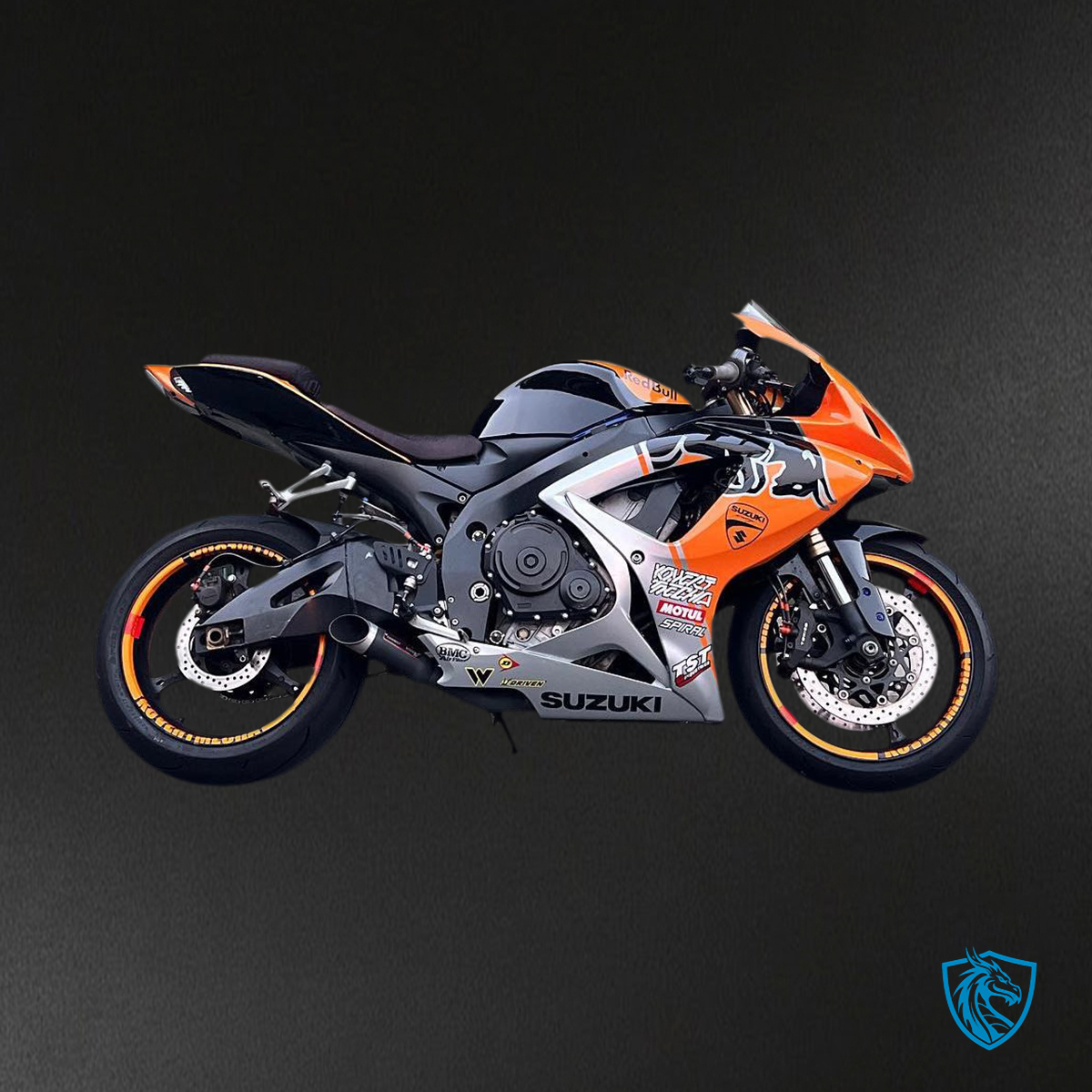 Suzuki GSXR 600-750 (2006-2007) Bull Orange & Sliver - Fairing Kit
