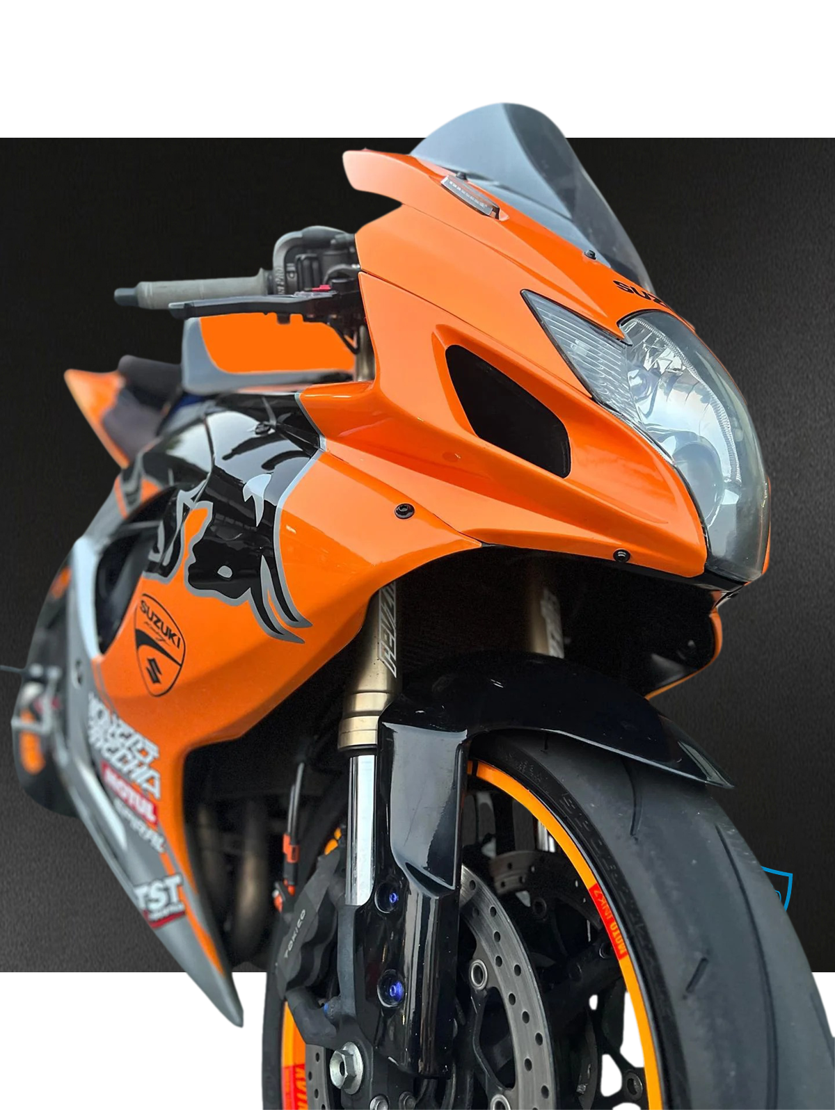 Suzuki GSXR 600-750 (2006-2007) Bull Orange & Sliver - Fairing Kit