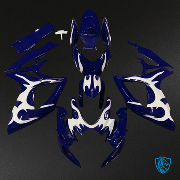 Suzuki GSXR 600-750 (2006-2007) Dark Blue & White - MERGEment Motorcycle Fairings Kit