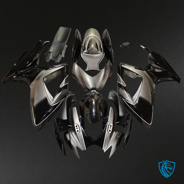 Suzuki GSXR 600-750 (2006-2007) Dark Silver & Black Fairing Kit | ABS Bodywork