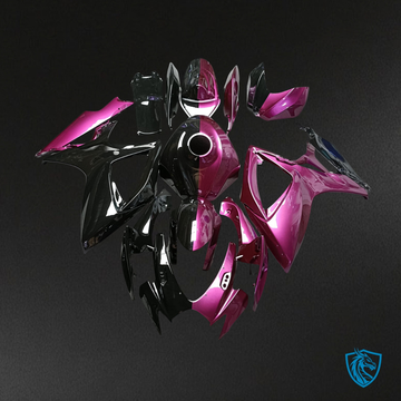 Suzuki GSXR 600-750 (2006-2007) Gloss Black & Pink Split Fairing Kit | ABS Bodywork