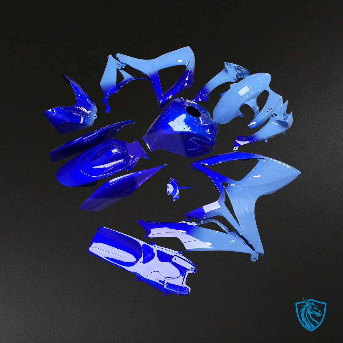Suzuki GSXR 600-750 (2006-2007) Gloss Blue Gradient - MERGEment Motorcycle Fairings Kit