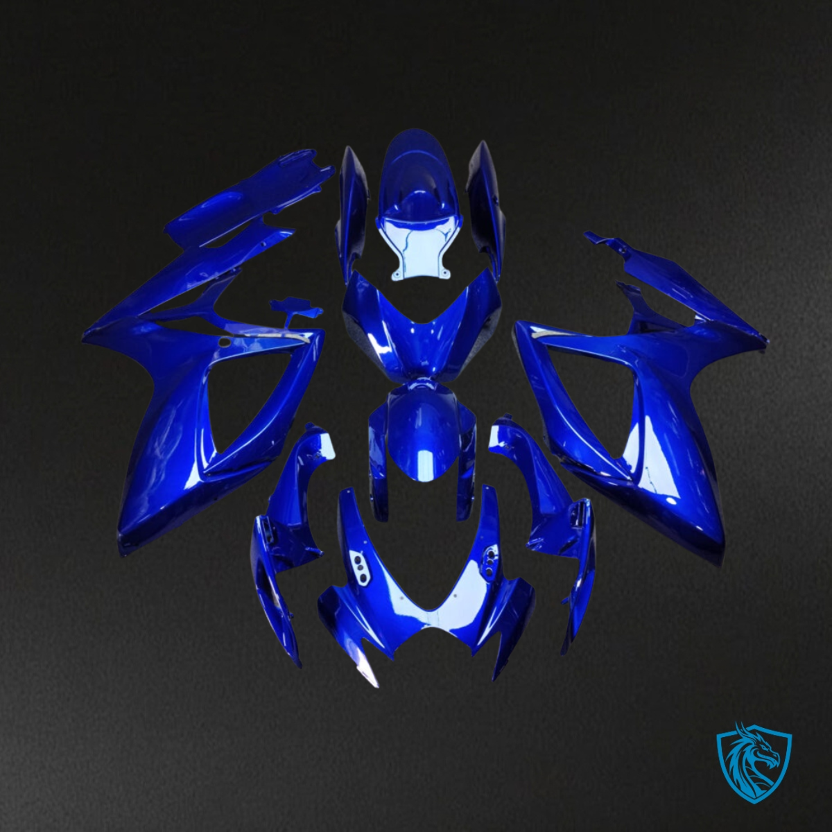 Suzuki GSXR 600-750 (2006-2007) Gloss Blue & White Fairing Kit - Aftermarket ABS Bodywork
