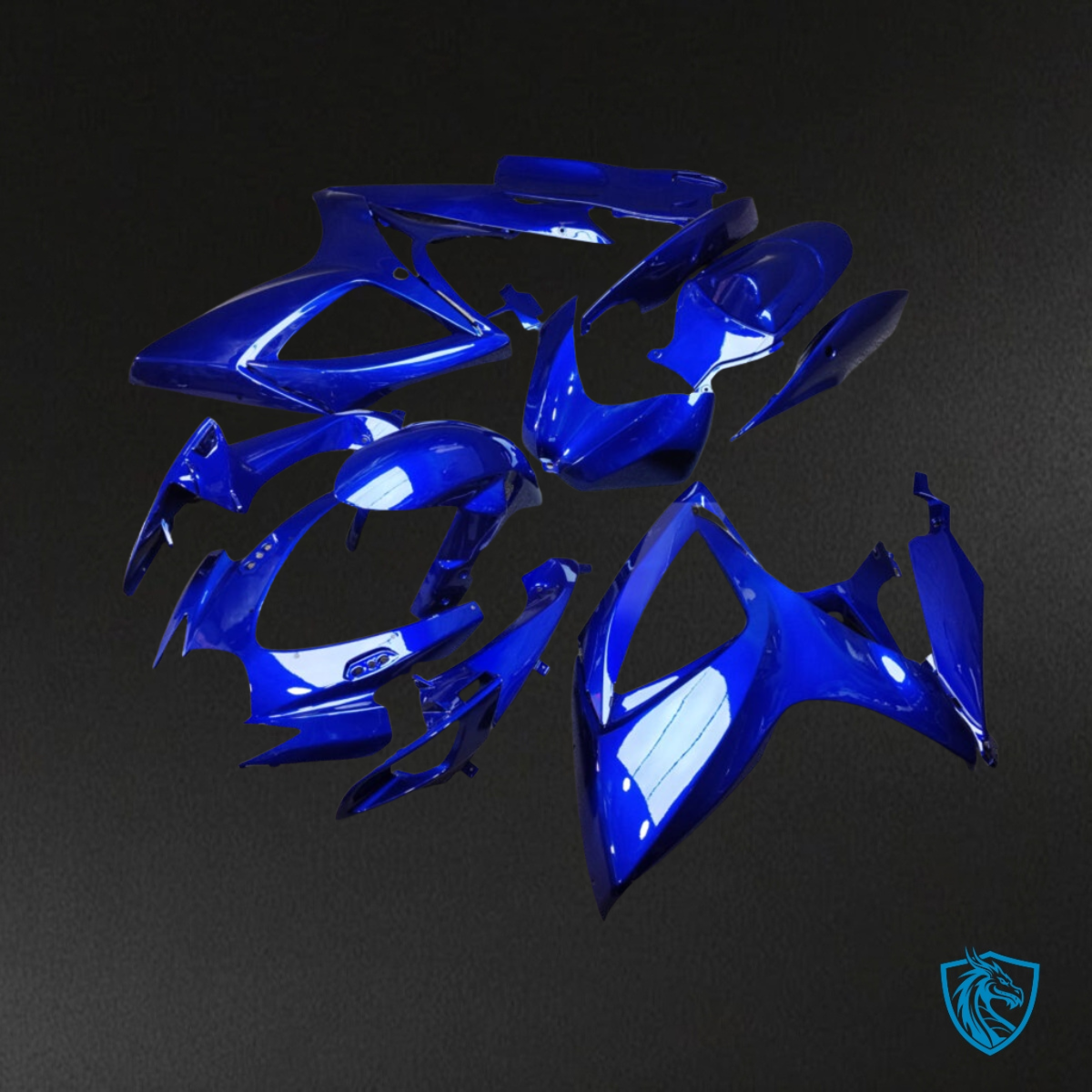 Suzuki GSXR 600-750 (2006-2007) Gloss Blue & White Fairing Kit - Aftermarket ABS Bodywork