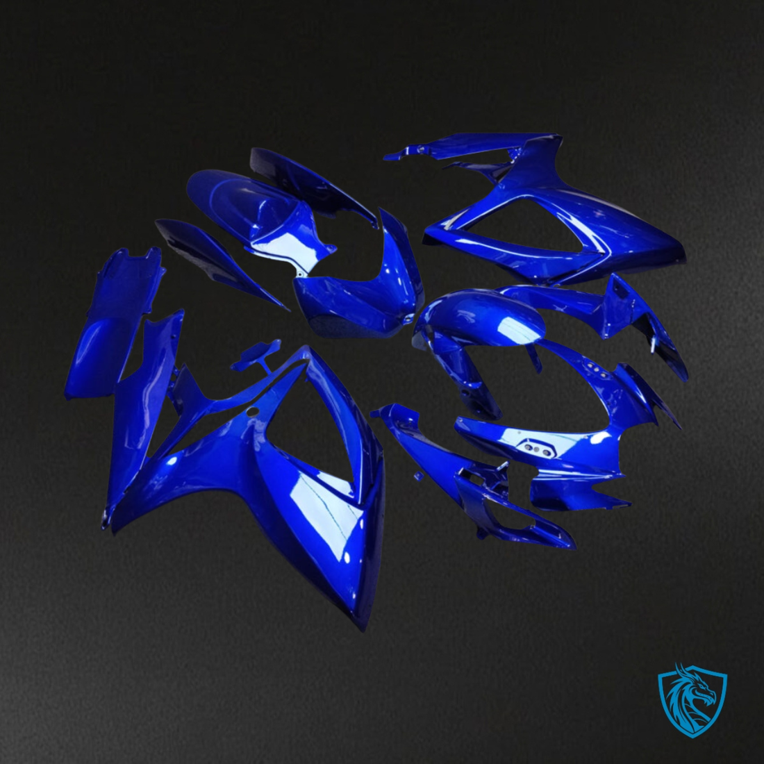 Suzuki GSXR 600-750 (2006-2007) Gloss Blue & White Fairing Kit - Aftermarket ABS Bodywork
