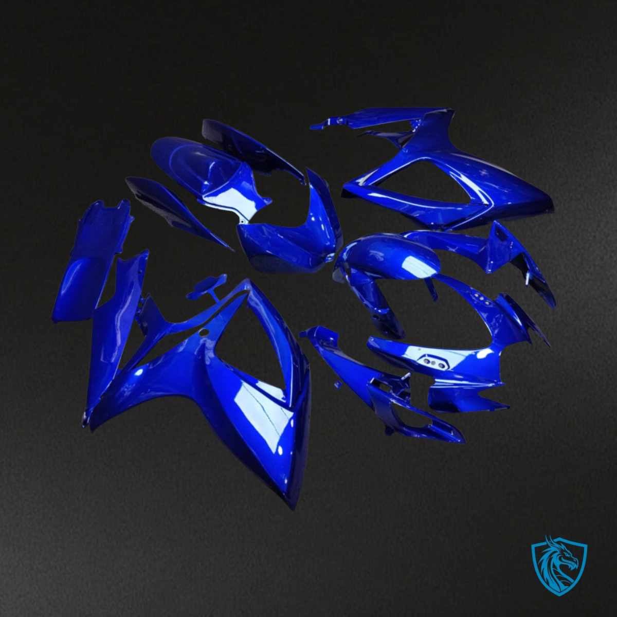 Suzuki GSXR 600-750 (2006-2007) Gloss Blue & White Fairing Kit - Aftermarket ABS Bodywork