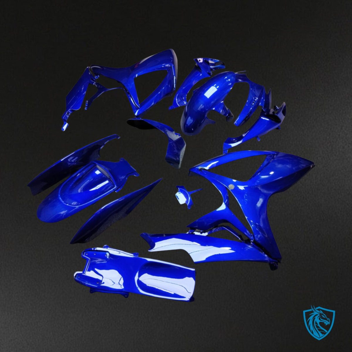 Suzuki GSXR 600-750 (2006-2007) Gloss Blue & White Fairing Kit - Aftermarket ABS Bodywork