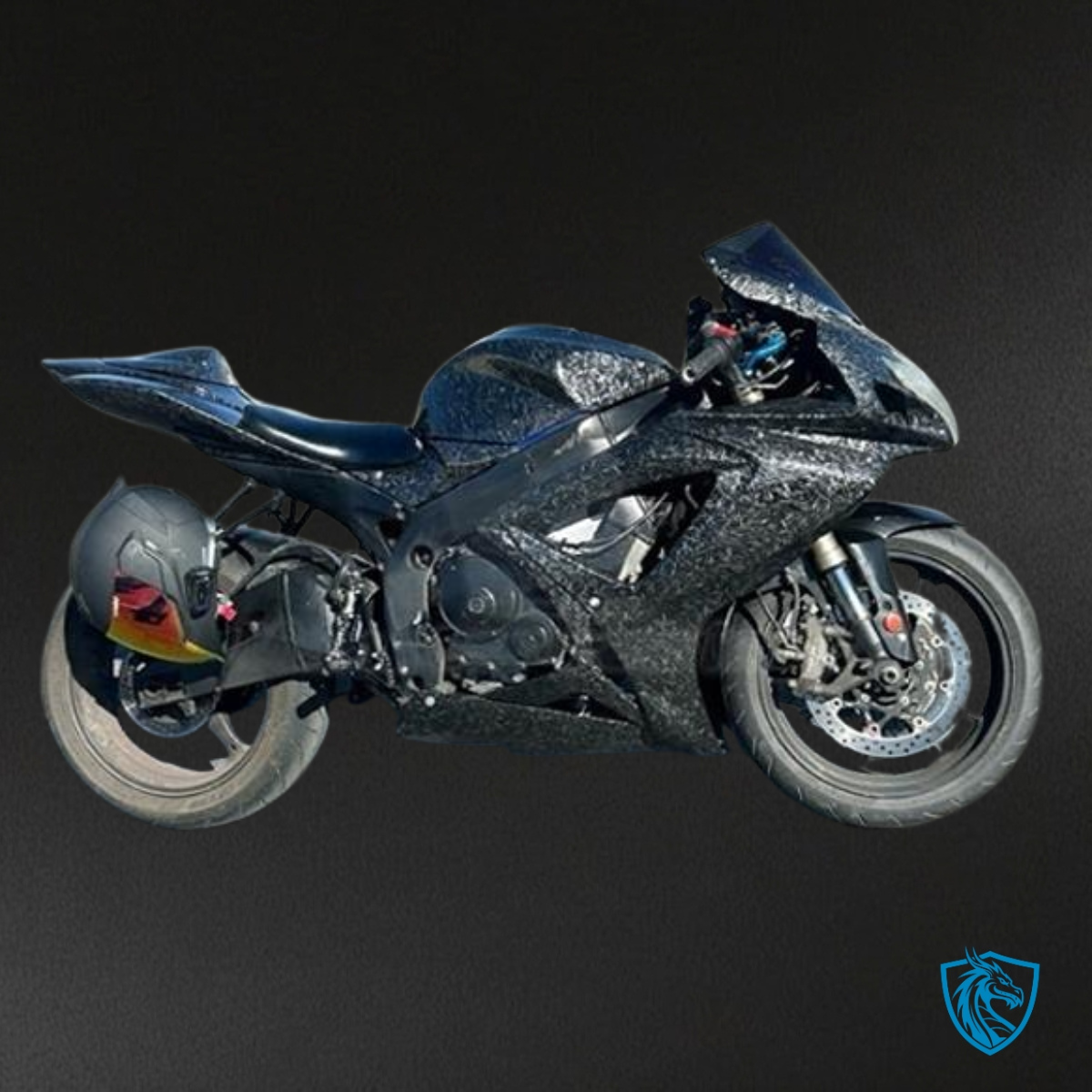 Suzuki GSXR 600-750 (2006-2007) Gloss Black Forged Carbon Style - Custom ABS Fairing Kit