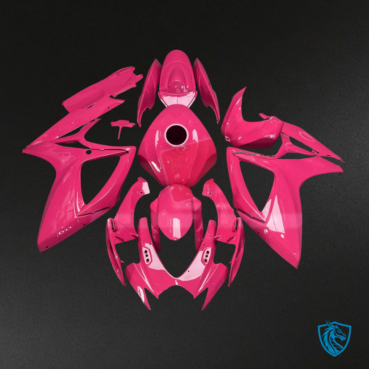 Suzuki GSXR 600-750 (2006-2007) Gloss Pink Fuchsia - MERGEment Motorcycle Fairings Kit