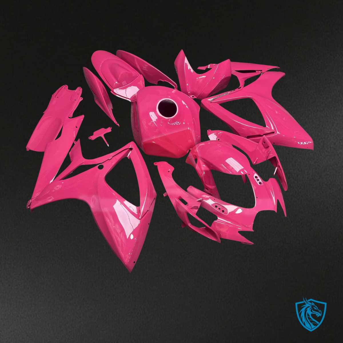 Suzuki GSXR 600-750 (2006-2007) Gloss Pink Fuchsia - MERGEment Motorcycle Fairings Kit