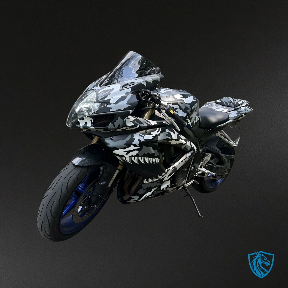 Suzuki GSXR 600-750 (2006-2007) Gray, White & black Shark Fairing Kit - Aftermarket ABS Bodywork