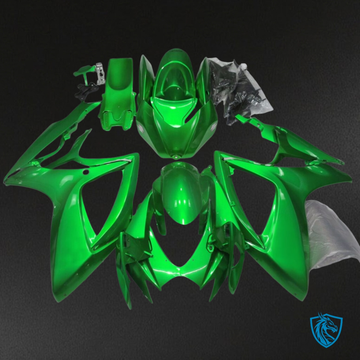 Suzuki GSXR 600-750 (2006-2007) Gloss Green Plain Fairing Kit | ABS Bodywork