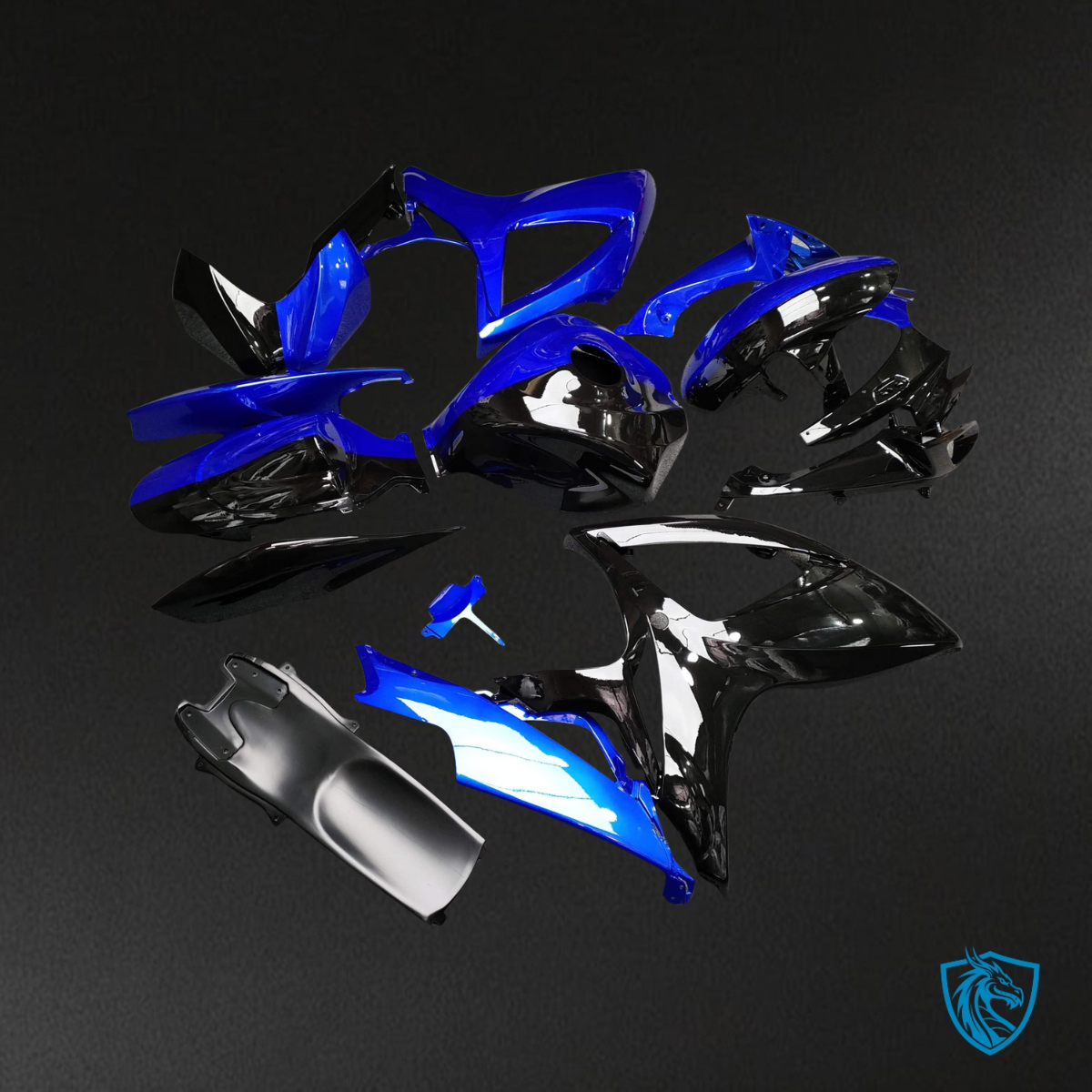 Suzuki GSXR 600-750 (2006-2007) Gloss Blue & Black - MERGEment Motorcycle Fairings Kit