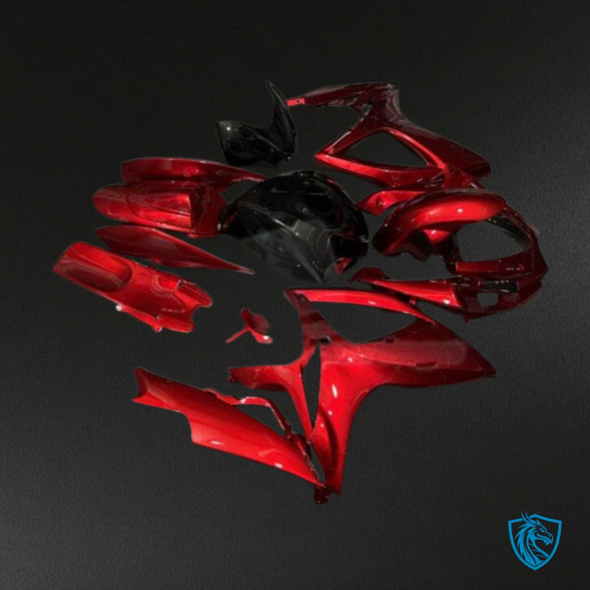 Suzuki GSXR 600-750 (2006-2007) Gloss Maroon Red & Black - MERGEment Motorcycle Fairings Kit