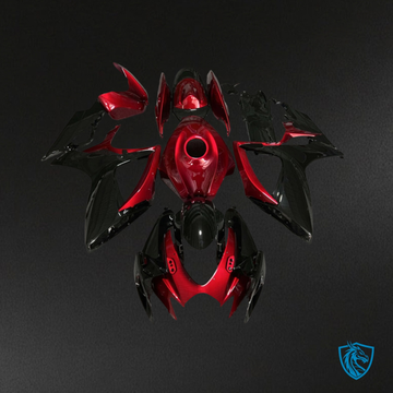 Suzuki GSXR 600-750 (2006-2007) Gloss Maroon Red & Black - Custom ABS Fairing Kit